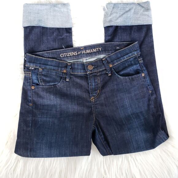 Citizens of Humanity Dani Cropped Straight Leg Denim Jeans 26 - Picture 3 of 11